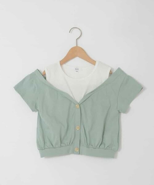 a.v.v / アー・ヴェ・ヴェ カットソー | [120-160]オフショルドッキングTシャツ | 詳細12