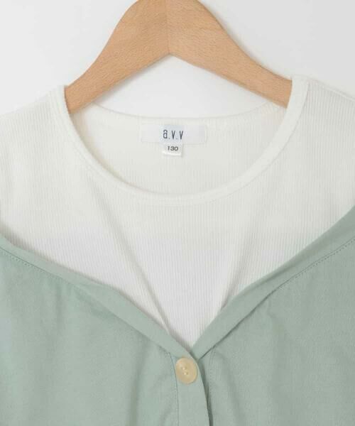 a.v.v / アー・ヴェ・ヴェ カットソー | [120-160]オフショルドッキングTシャツ | 詳細14