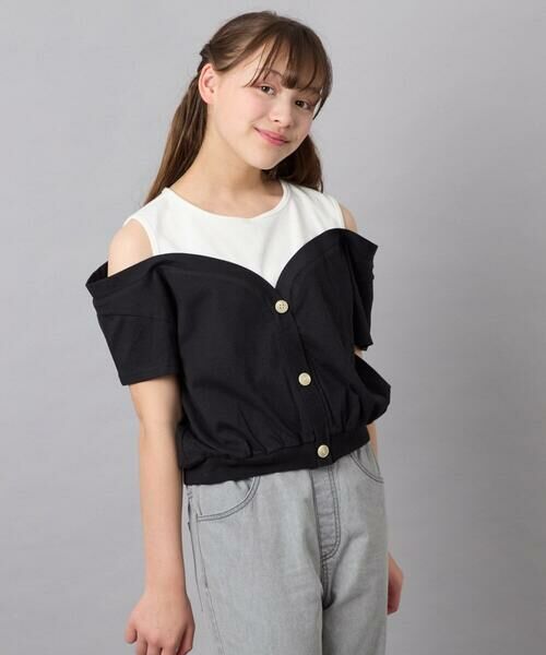 a.v.v / アー・ヴェ・ヴェ カットソー | [120-160]オフショルドッキングTシャツ | 詳細12