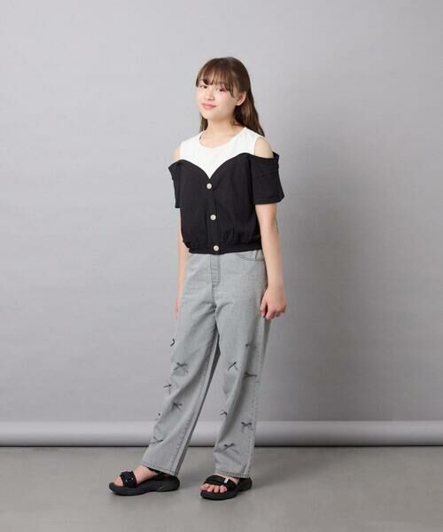 a.v.v / アー・ヴェ・ヴェ カットソー | [120-160]オフショルドッキングTシャツ | 詳細19