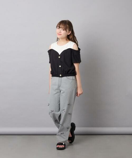 a.v.v / アー・ヴェ・ヴェ カットソー | [120-160]オフショルドッキングTシャツ | 詳細23