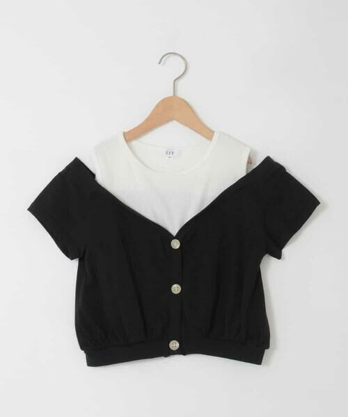 a.v.v / アー・ヴェ・ヴェ カットソー | [120-160]オフショルドッキングTシャツ | 詳細24