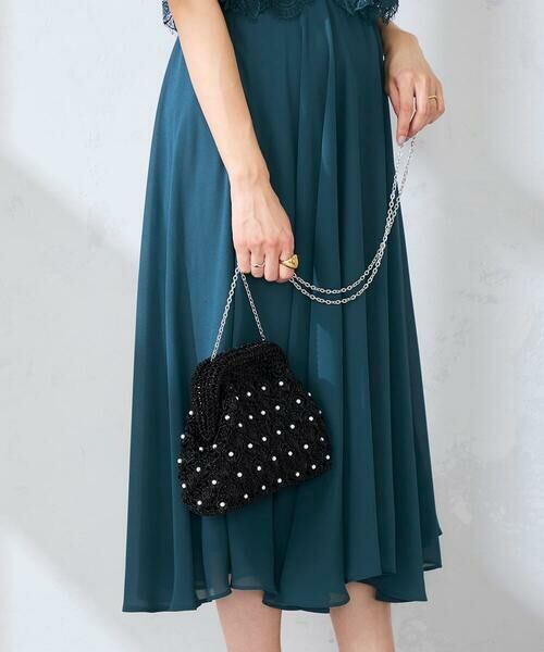 a.v.v / アー・ヴェ・ヴェ ショルダーバッグ | パール調編みバッグ（ブラック）