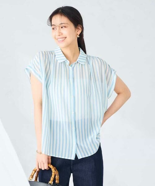 a.v.v / アー・ヴェ・ヴェ シャツ・ブラウス | ストライプシアーシャツ | 詳細1