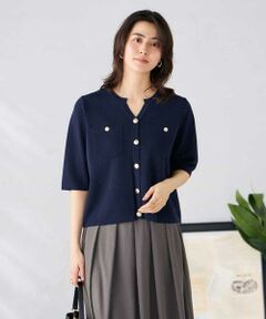 a.v.v / アー・ヴェ・ヴェ カーディガン・ボレロ | 6分袖ジャケットライクカーディガン