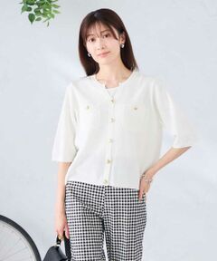 a.v.v / アー・ヴェ・ヴェ カーディガン・ボレロ | 6分袖ジャケットライクカーディガン