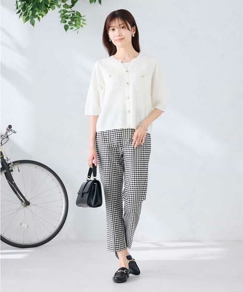 a.v.v / アー・ヴェ・ヴェ カーディガン・ボレロ | 6分袖ジャケットライクカーディガン | 詳細10