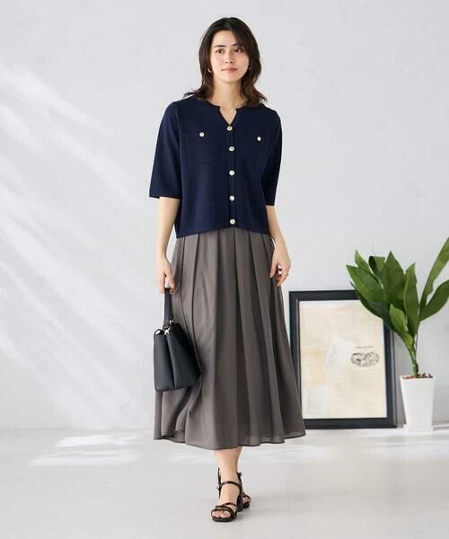 a.v.v / アー・ヴェ・ヴェ カーディガン・ボレロ | 6分袖ジャケットライクカーディガン | 詳細3