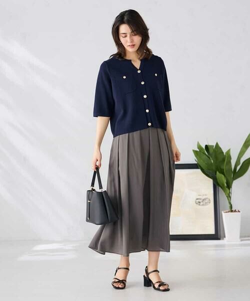 a.v.v / アー・ヴェ・ヴェ カーディガン・ボレロ | 6分袖ジャケットライクカーディガン | 詳細4