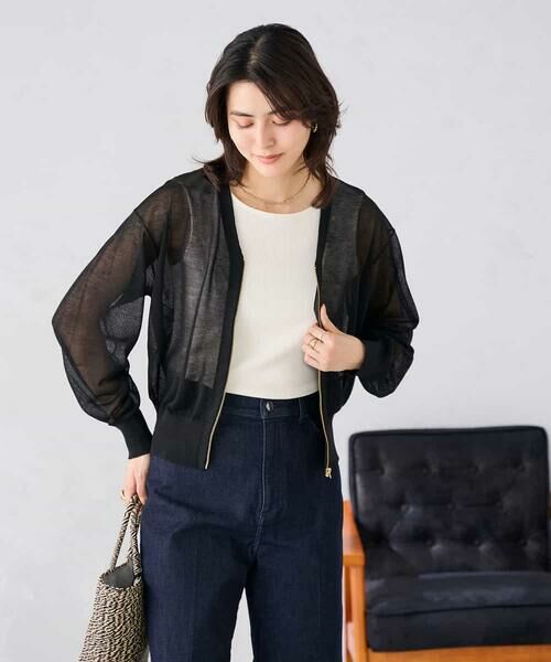 a.v.v / アー・ヴェ・ヴェ カーディガン・ボレロ | シアージップカーディガン | 詳細9