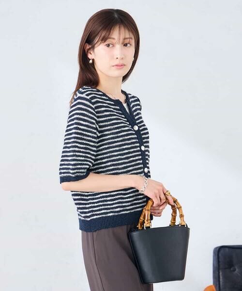 a.v.v / アー・ヴェ・ヴェ カーディガン・ボレロ | ラメキーネックカーディガン | 詳細3