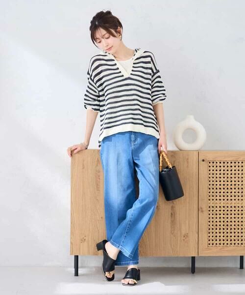 a.v.v / アー・ヴェ・ヴェ ニット・セーター | メッシュフードニットプルオーバー | 詳細1