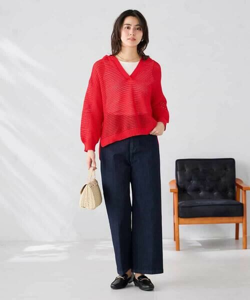 a.v.v / アー・ヴェ・ヴェ ニット・セーター | メッシュフードニットプルオーバー | 詳細14