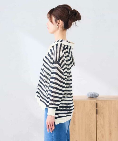 a.v.v / アー・ヴェ・ヴェ ニット・セーター | メッシュフードニットプルオーバー | 詳細3