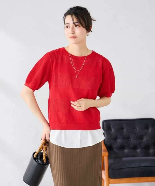 a.v.v / アー・ヴェ・ヴェ ニット・セーター | ラメッシュボーダープルオーバー | 詳細1