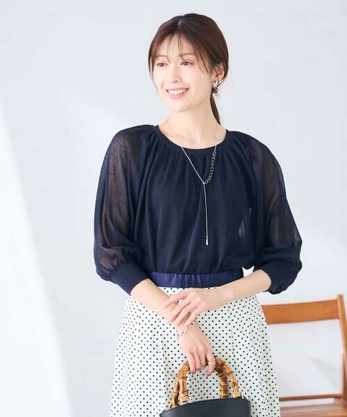 a.v.v / アー・ヴェ・ヴェ ニット・セーター | シアーギャザーニット | 詳細3