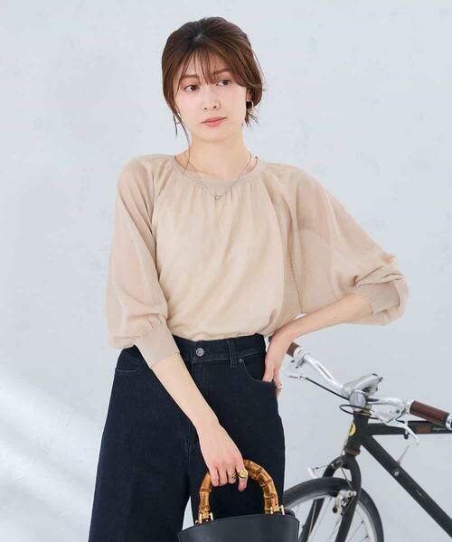 a.v.v / アー・ヴェ・ヴェ ニット・セーター | シアーギャザーニット | 詳細9