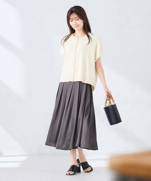 a.v.v / アー・ヴェ・ヴェ ロング・マキシ丈スカート | エアリーサテンフレアスカート | 詳細15