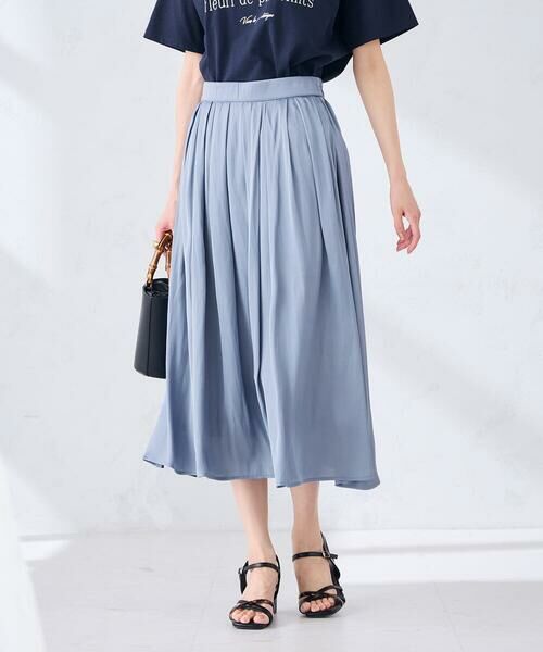 a.v.v / アー・ヴェ・ヴェ ロング・マキシ丈スカート | エアリーサテンフレアスカート | 詳細2