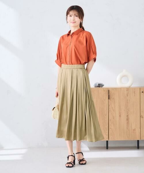 a.v.v / アー・ヴェ・ヴェ ロング・マキシ丈スカート | エアリーサテンフレアスカート | 詳細22