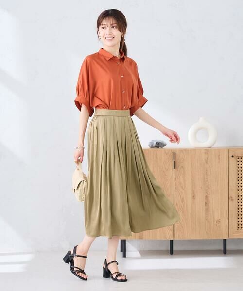 a.v.v / アー・ヴェ・ヴェ ロング・マキシ丈スカート | エアリーサテンフレアスカート | 詳細23