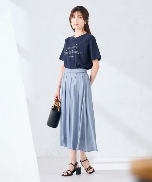 a.v.v / アー・ヴェ・ヴェ ロング・マキシ丈スカート | エアリーサテンフレアスカート | 詳細6