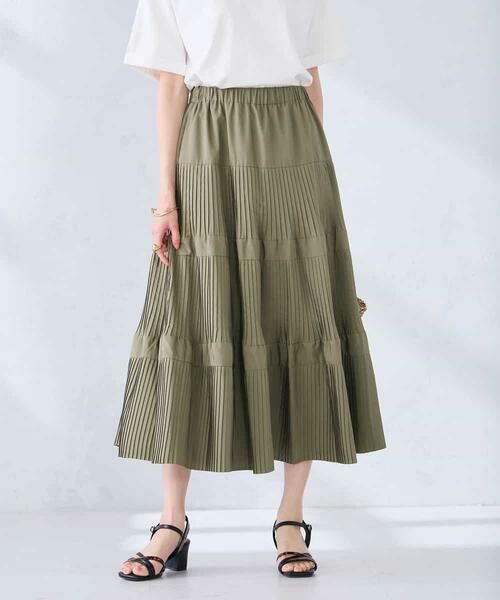 a.v.v / アー・ヴェ・ヴェ ロング・マキシ丈スカート | 【洗える】ティアードプリーツスカート | 詳細1