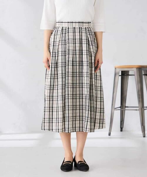 a.v.v / アー・ヴェ・ヴェ ロング・マキシ丈スカート | 【洗える】メモリーチェックタフタスカート | 詳細11