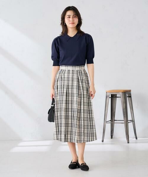 a.v.v / アー・ヴェ・ヴェ ロング・マキシ丈スカート | 【洗える】メモリーチェックタフタスカート | 詳細3