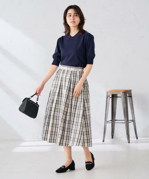 a.v.v / アー・ヴェ・ヴェ ロング・マキシ丈スカート | 【洗える】メモリーチェックタフタスカート | 詳細4