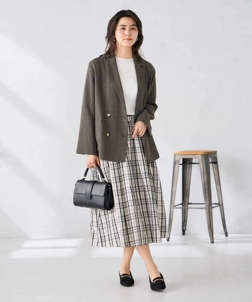 a.v.v / アー・ヴェ・ヴェ ロング・マキシ丈スカート | 【洗える】メモリーチェックタフタスカート | 詳細5