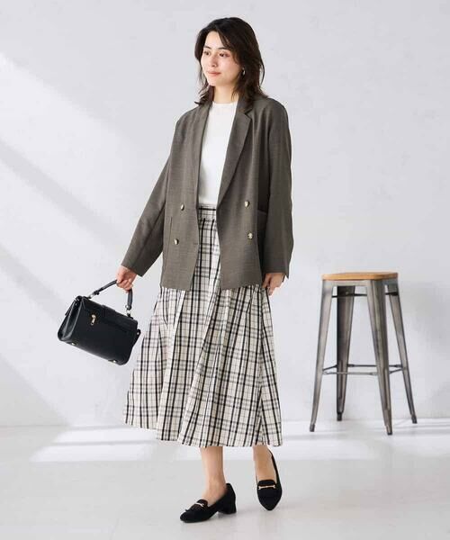 a.v.v / アー・ヴェ・ヴェ ロング・マキシ丈スカート | 【洗える】メモリーチェックタフタスカート | 詳細7