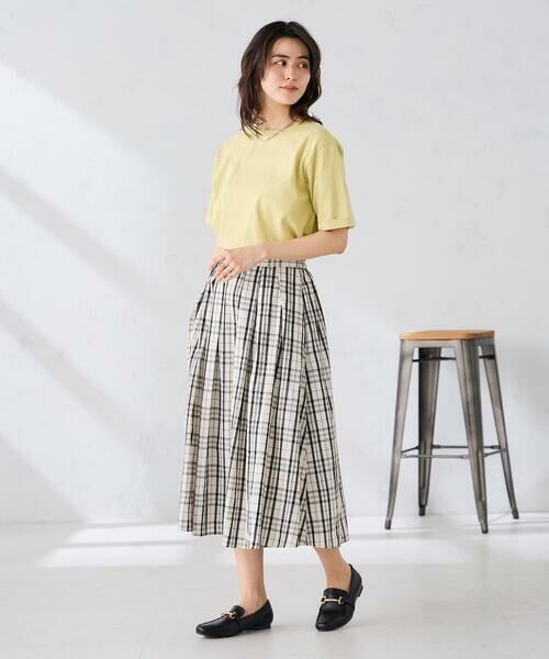 a.v.v / アー・ヴェ・ヴェ ロング・マキシ丈スカート | 【洗える】メモリーチェックタフタスカート | 詳細9