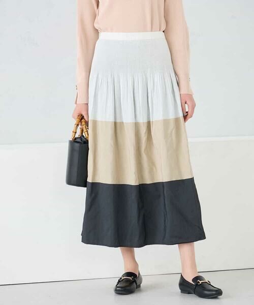 a.v.v / アー・ヴェ・ヴェ ロング・マキシ丈スカート | 2WAYリバーシブルシャーリングフレアスカート | 詳細14
