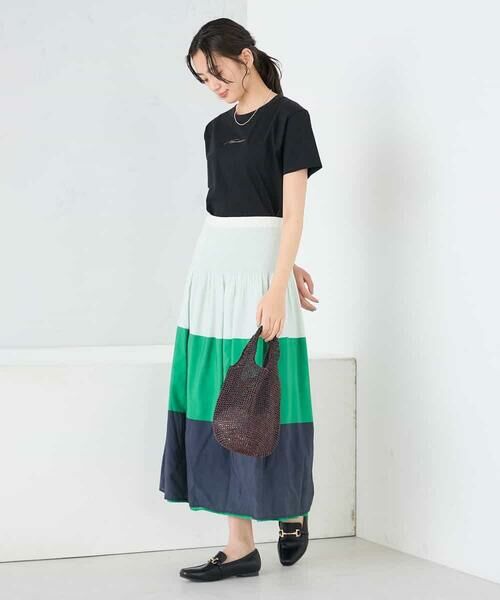 a.v.v / アー・ヴェ・ヴェ ロング・マキシ丈スカート | 2WAYリバーシブルシャーリングフレアスカート | 詳細7