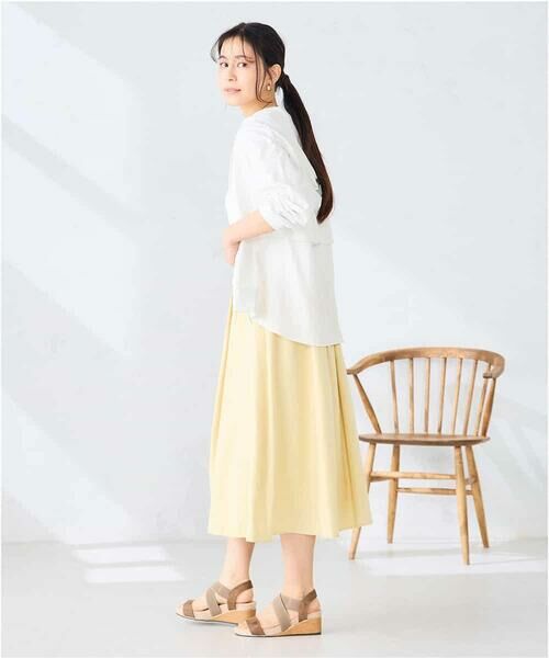 a.v.v / アー・ヴェ・ヴェ ロング・マキシ丈スカート | 【洗える】フロントタックフレアスカート | 詳細6