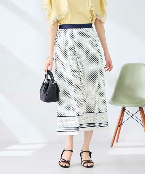 a.v.v / アー・ヴェ・ヴェ ロング・マキシ丈スカート | 【洗える】パネル切替ドットスカート | 詳細1