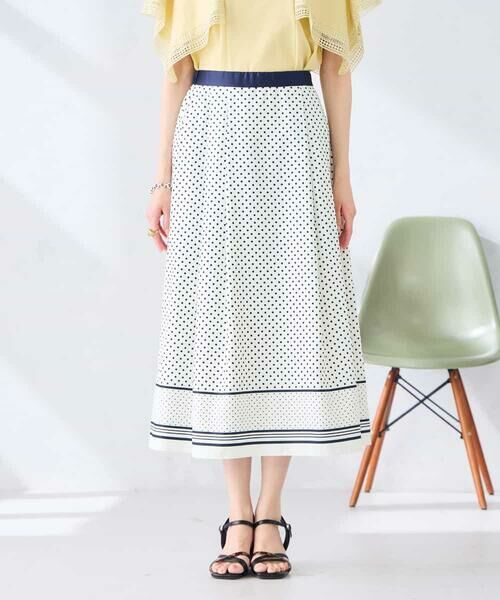 a.v.v / アー・ヴェ・ヴェ ロング・マキシ丈スカート | 【洗える】パネル切替ドットスカート | 詳細10
