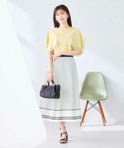 a.v.v / アー・ヴェ・ヴェ ロング・マキシ丈スカート | 【洗える】パネル切替ドットスカート | 詳細4