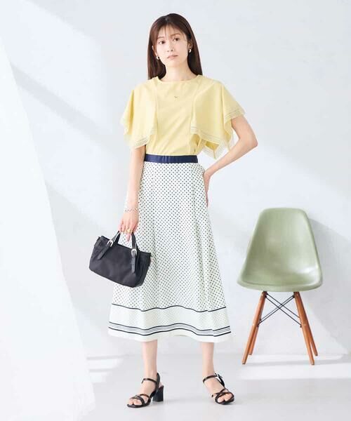 a.v.v / アー・ヴェ・ヴェ ロング・マキシ丈スカート | 【洗える】パネル切替ドットスカート | 詳細5
