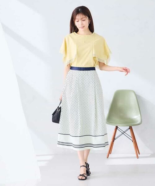 a.v.v / アー・ヴェ・ヴェ ロング・マキシ丈スカート | 【洗える】パネル切替ドットスカート | 詳細6