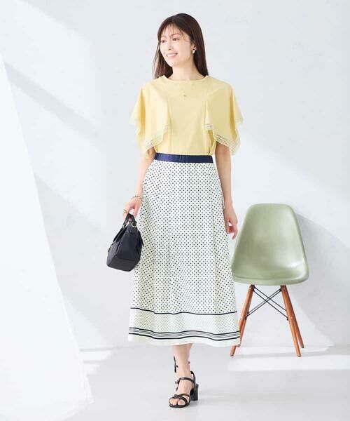 a.v.v / アー・ヴェ・ヴェ ロング・マキシ丈スカート | 【洗える】パネル切替ドットスカート | 詳細7