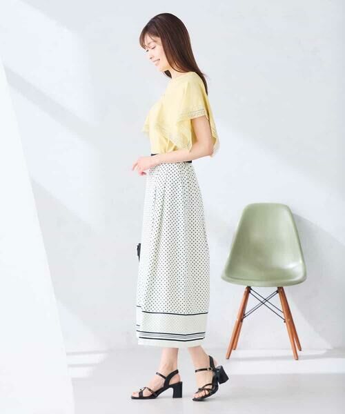a.v.v / アー・ヴェ・ヴェ ロング・マキシ丈スカート | 【洗える】パネル切替ドットスカート | 詳細9