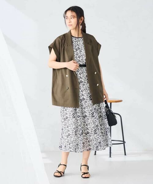 a.v.v / アー・ヴェ・ヴェ テーラードジャケット | 【ストレッチ/洗える】フレンチスリーブジレジャケット | 詳細10