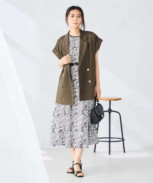 a.v.v / アー・ヴェ・ヴェ テーラードジャケット | 【ストレッチ/洗える】フレンチスリーブジレジャケット | 詳細11