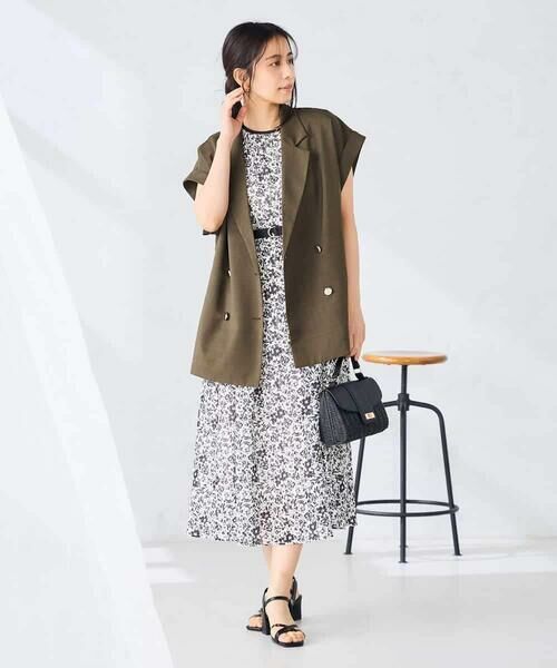 a.v.v / アー・ヴェ・ヴェ テーラードジャケット | 【ストレッチ/洗える】フレンチスリーブジレジャケット | 詳細12