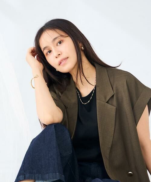 a.v.v / アー・ヴェ・ヴェ テーラードジャケット | 【ストレッチ/洗える】フレンチスリーブジレジャケット | 詳細19