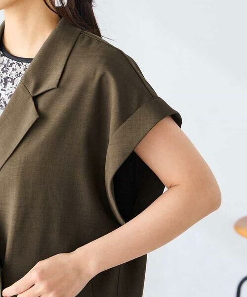 a.v.v / アー・ヴェ・ヴェ テーラードジャケット | 【ストレッチ/洗える】フレンチスリーブジレジャケット | 詳細27