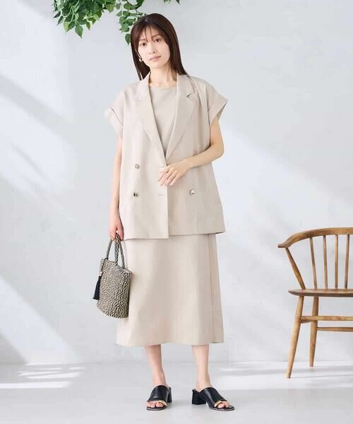 a.v.v / アー・ヴェ・ヴェ テーラードジャケット | 【ストレッチ/洗える】フレンチスリーブジレジャケット | 詳細4