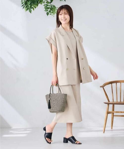 a.v.v / アー・ヴェ・ヴェ テーラードジャケット | 【ストレッチ/洗える】フレンチスリーブジレジャケット | 詳細5